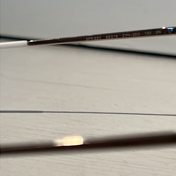 LIKE NEW PRADA SPR 65V ZVN 3D0 GOLD BROWN AUTHENTIC SUNGLASSES FRAME SPR65V - Picture 4 of 7